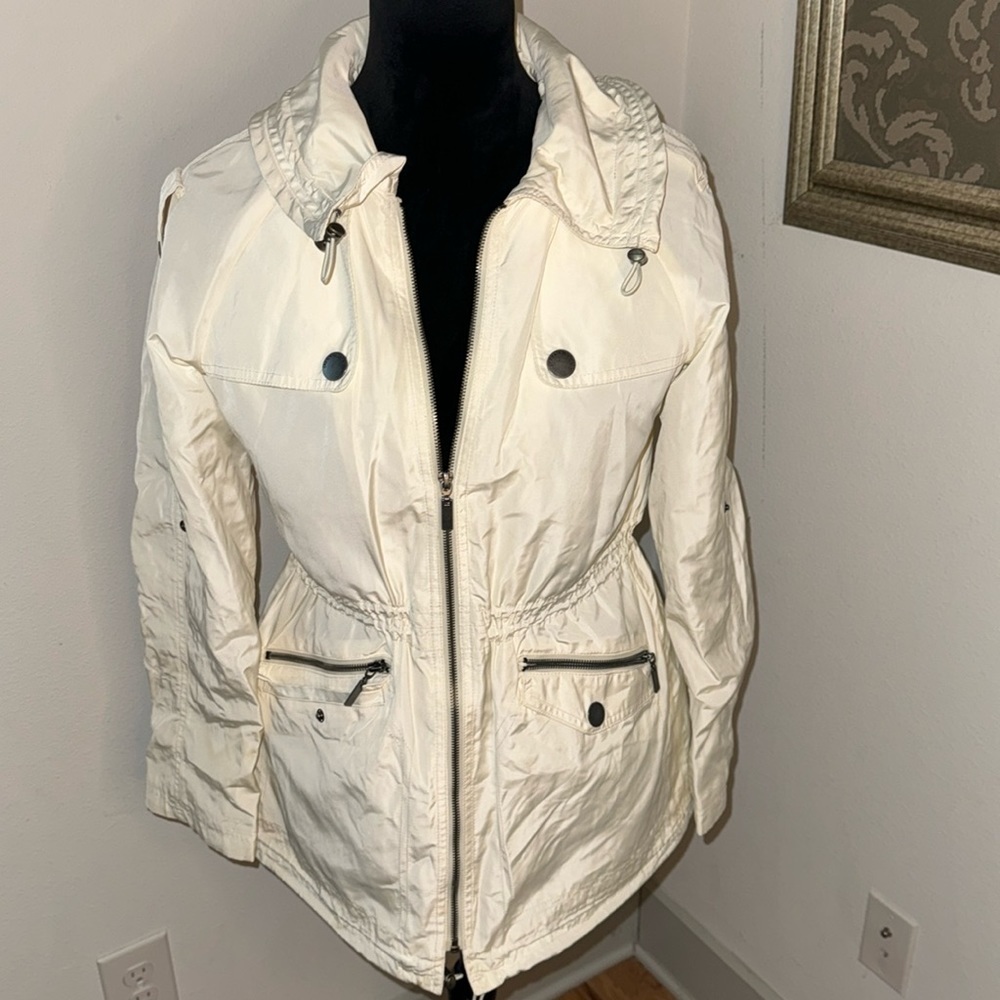 Green with Envy Sz S zip up utility pockets hoodie jacket‎ coat